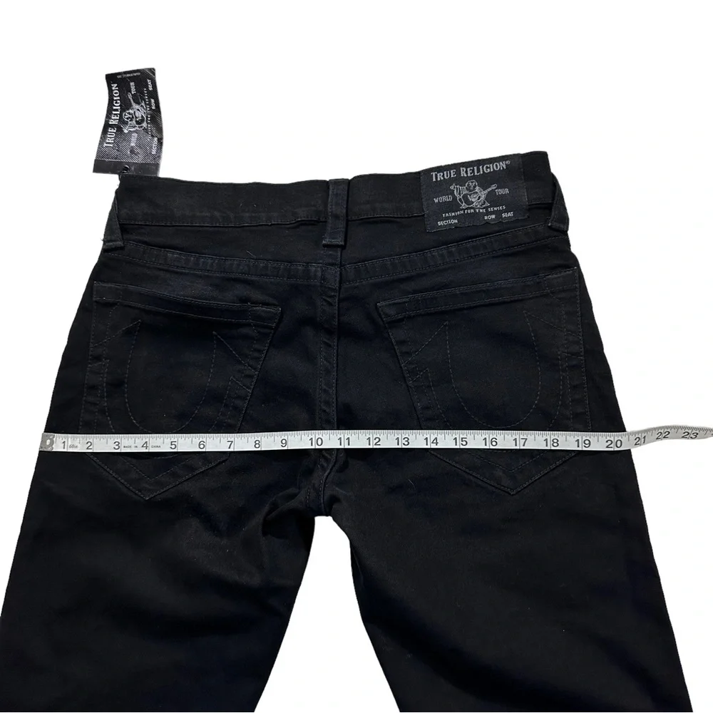 True Religion Buddha World Tour Geno Relaxed Slim Black Wash Jeans Sz 30x32 NWT - Picture 12 of 16
